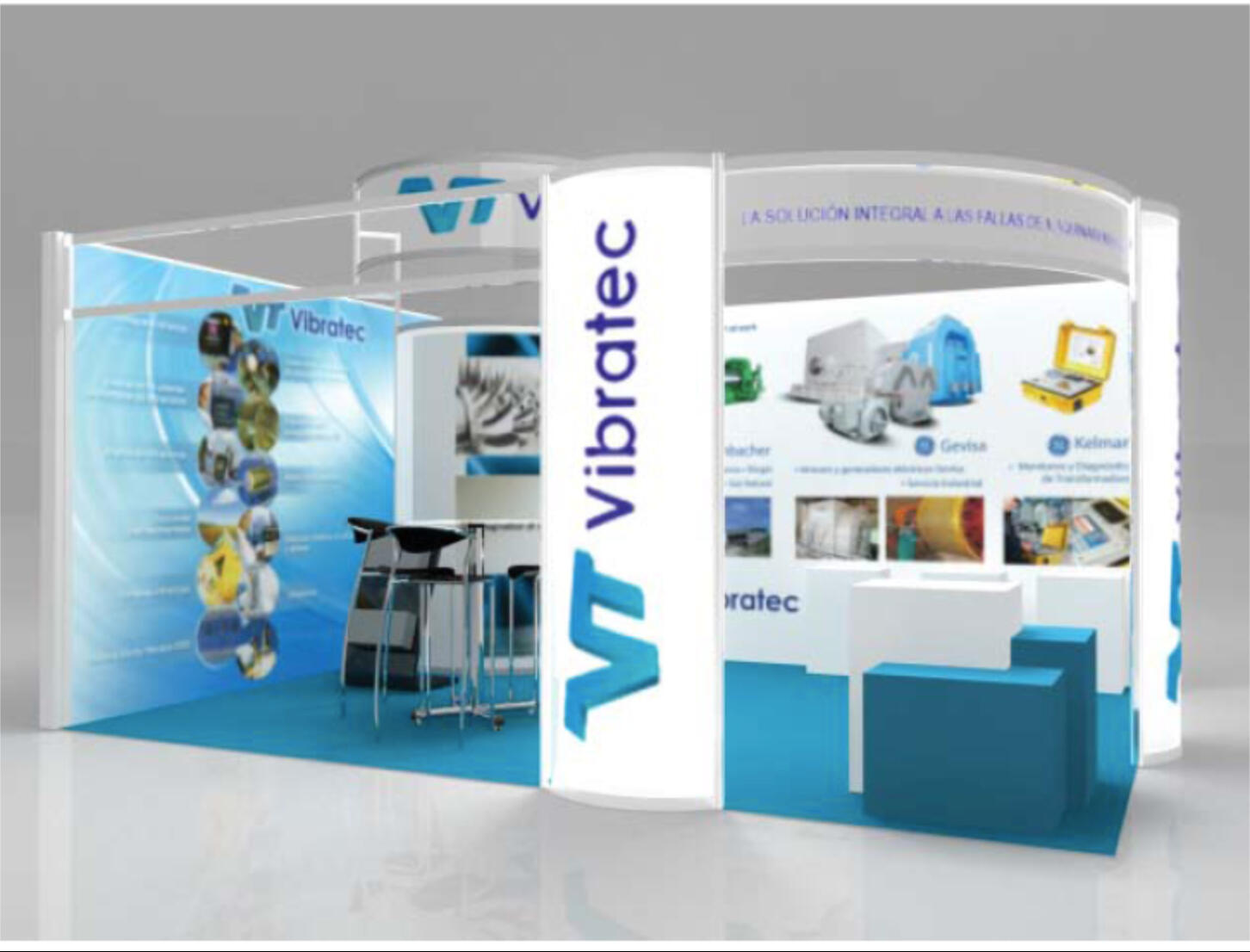 Stand Vibratec de aluminio (Feria Oil & Power)